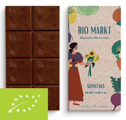 Napolitain 7g, Grand Cru BIO Madagacar milk chocolate 38%